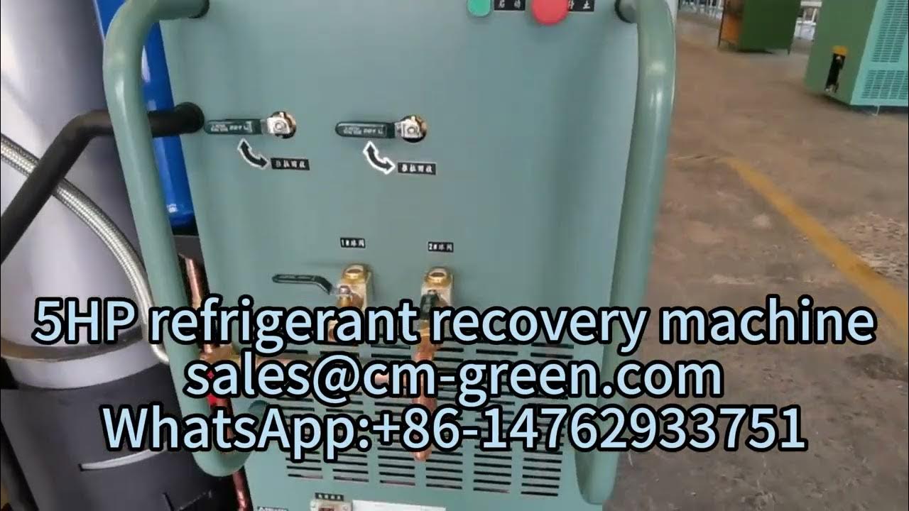 R134a R22 refrigerant recovery unit chiller a/c full oil less 5HP freon