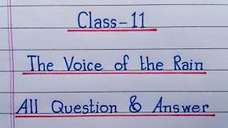 The Voice of the Rain - All Question and Answers | Class 11 | NCERT Solution screenshot 4