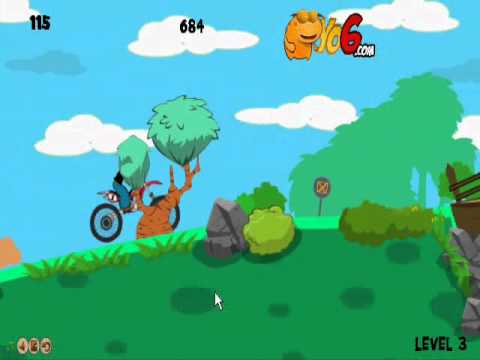 Flash Game Review - Popeye Bike Walkthrough levels 1-4