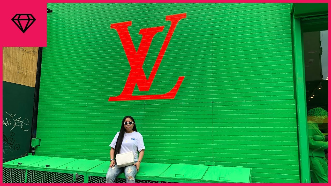 Visit Louis Vuitton's Neon Green Pop-up Store at 100 Rivington Street in NYC