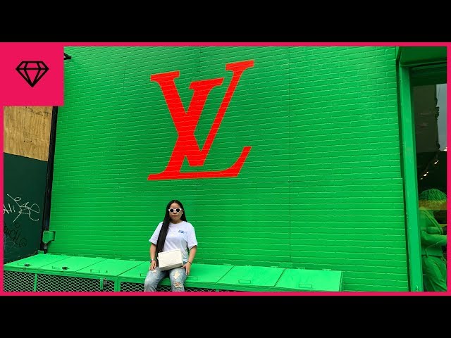 Louis Vuitton Created A Pop-Up In NYC Covered Entirely In Neon Green For  Its Fall Men's Collection