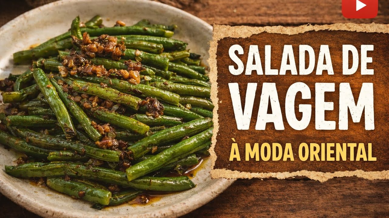Salada de vagem a moda oriental