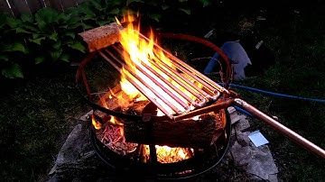 Red neck engineering, fire pit pool heater.