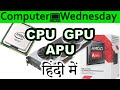 CPU , GPU & APU Explained In HINDI {Computer Wednesday}
