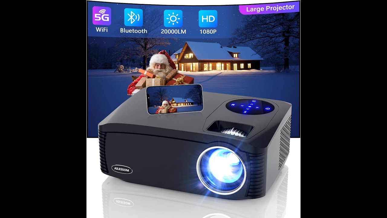 AILESSOM 450 Inch Display Movie Projector Review – Pros & Cons – Native 1080P Wireless Projector