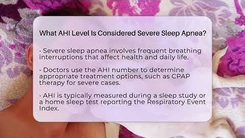 What AHI Level Is Considered Severe Sleep Apnea? - Sleep Apnea Support Network