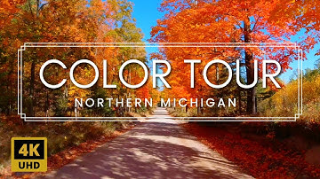 Fall Color Tour Driving in Northern Michigan | Autumn Views & Peaceful Music for Focus and Relaxing