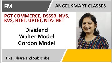 Dividend | Walter Model | Gordon Model