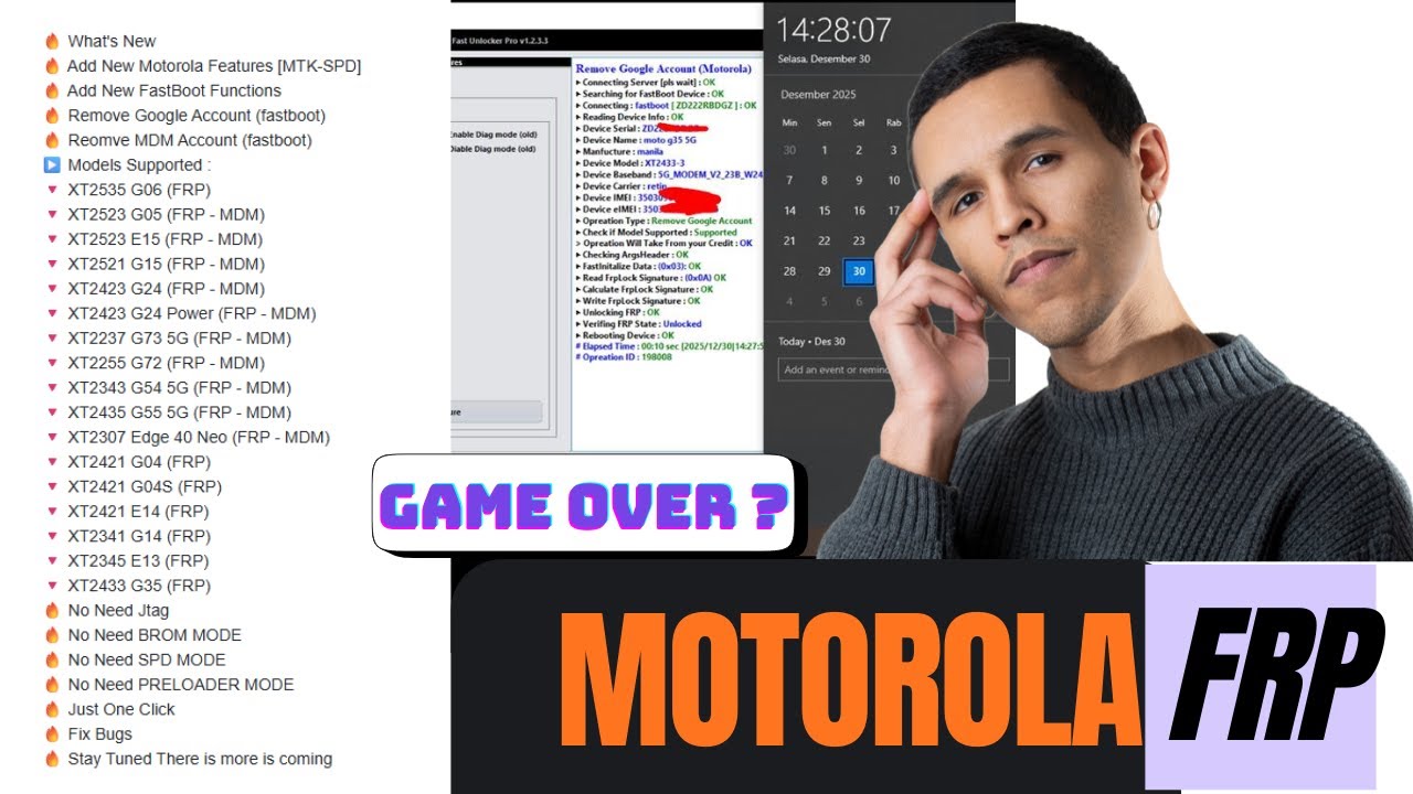MOTOROLA ANDROID 15 MTK SPD FASTBOOT MODE FRP RESET TESTED | 