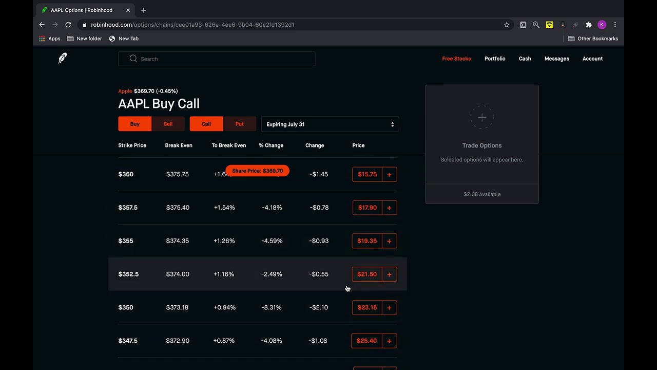 option assignment robinhood