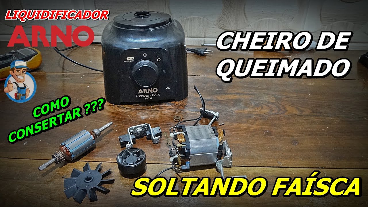 Liquidificador Arno SOLTANDO FAÍSCA - Liquidificador CHEIRANDO QUEIMADO - Arno Power Mix 550w - FVM