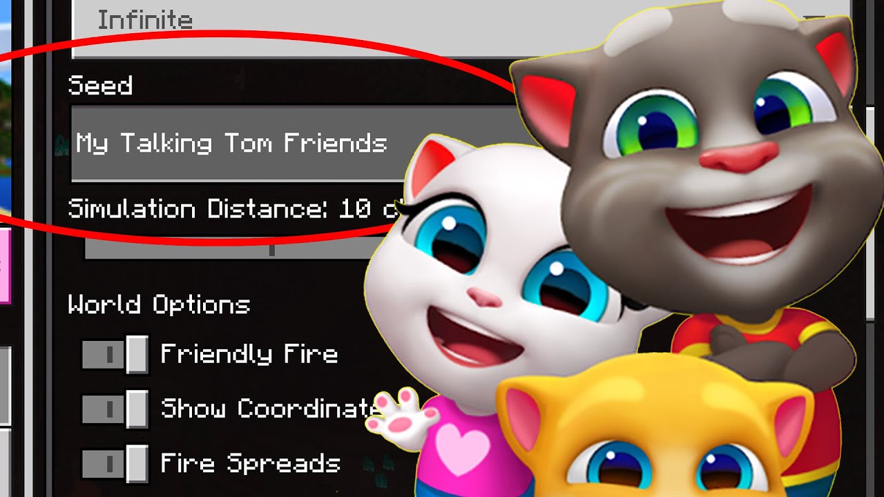 Minecraft "MY TALKING TOM FRIENDS" World (Talking Tom Friends Minecraft