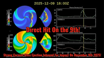 Strong Coronal Mass Ejection Inbound For Impact On December 9th 2025!