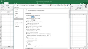 Change the Cursor Movement Direction in Excel:  Control Excel cursor movement during data entry