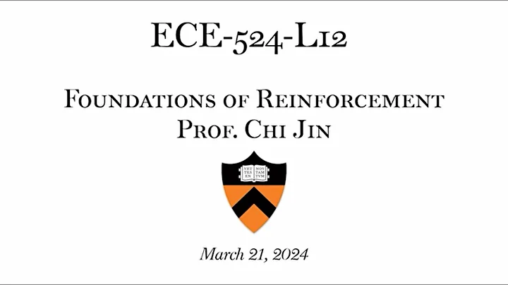 Lecture 12: Foundations of Reinforcement Learning: Offline RL