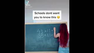 Viral TikTok Math Teacher Does 11s multiplication trick #shorts