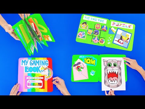 EASY and FUNNY GAMES in MY GAMING BOOK DIY ? PAPER CRAFTS
