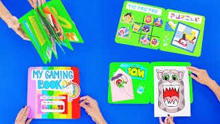 EASY and FUNNY GAMES in MY GAMING BOOK DIY 😎 PAPER CRAFTS