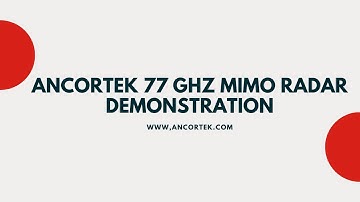2020 Radarcon Ancortek SDR KIT 7700T2R4 MIMO Radar Demonstration