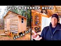 Man caveworkshop built from trees with heat full build 169