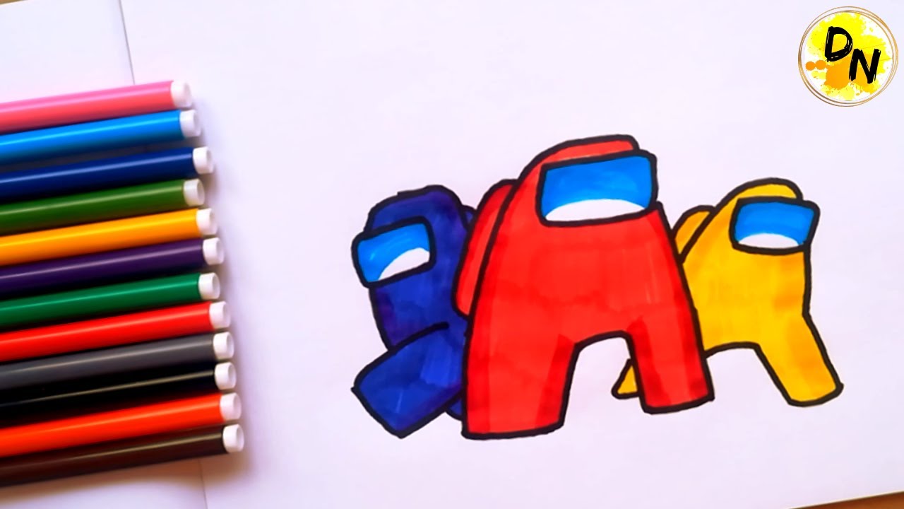 Картинки амонг ас для срисовки персонажей из игры