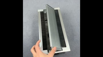 Hộp Điện Nhôm Âm Bàn Họp - Ổ Cắm Bàn Làm Việc Đủ Size(300,400,600x145mm) Nắp Mở 2 hướng