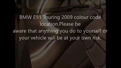 Où trouver code couleur BMW e91 ?