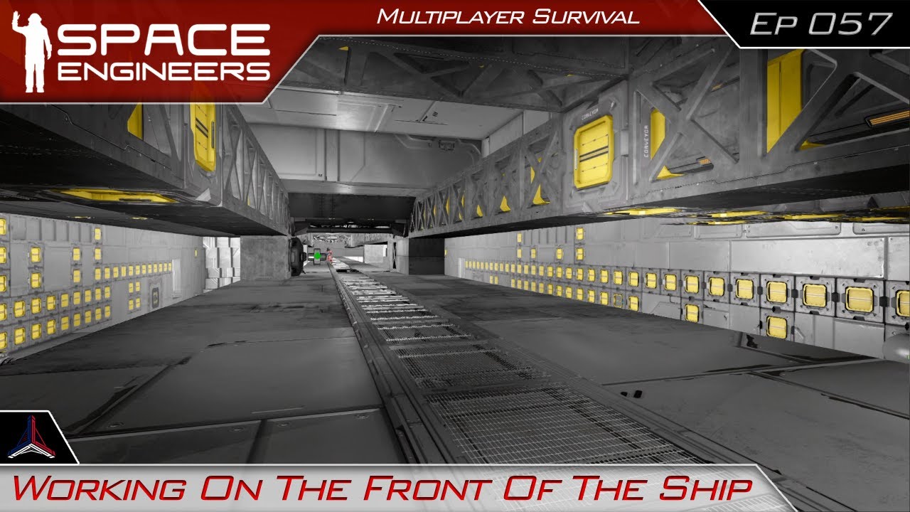 Working On The Front Of The Ship | Space Engineers Survival - Modded ...