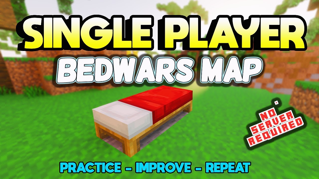 Single Player Bedwars Map for Minecraft (How to) 