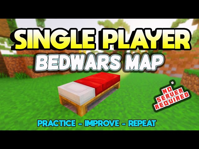 Single Player Bedwars Map for Minecraft (How to) 