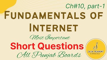 Fundamentals of the Internet Short Questions| 11th Class Computer Guess Paper| All Punjab Boards