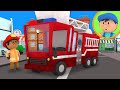 Felix's Fire Truck goes to the Car Wash | Carl's Car Wash