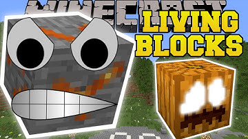 Minecraft: LIVING BLOCKS MOD (BLOCK PETS, WALKING ORE, & MORE!) Mod Showcase