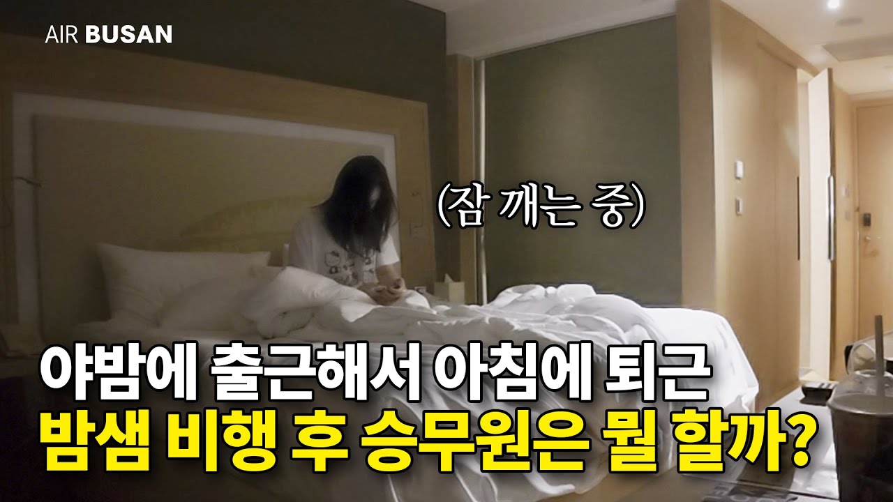 승무원 밤샘 비행 브이로그