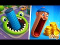 Hole.io VS Hopping Heads - All Levels Satisfying Walkthrough Gameplay