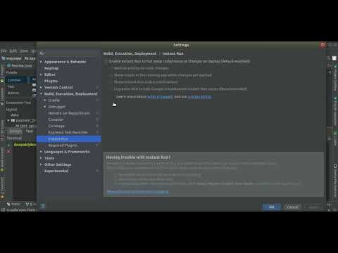 Enable Disable Instant Run - YouTube