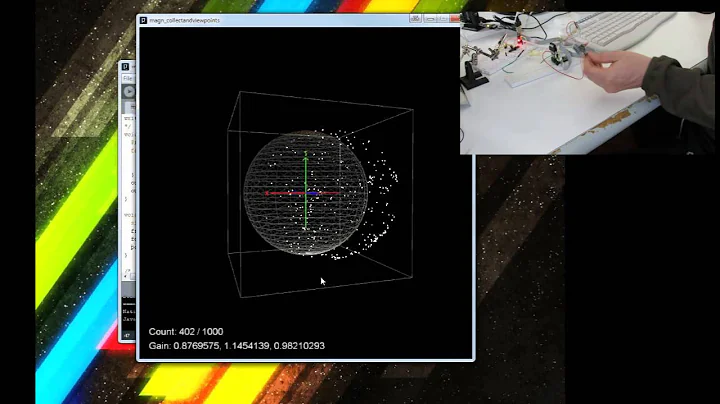 Magnetometer calibration routine for AVR Atmega, Arduino and other micro
