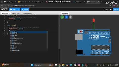 Wokwi online simulator for Arduino.