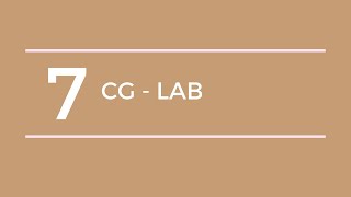 [CG] LAB - Week 7