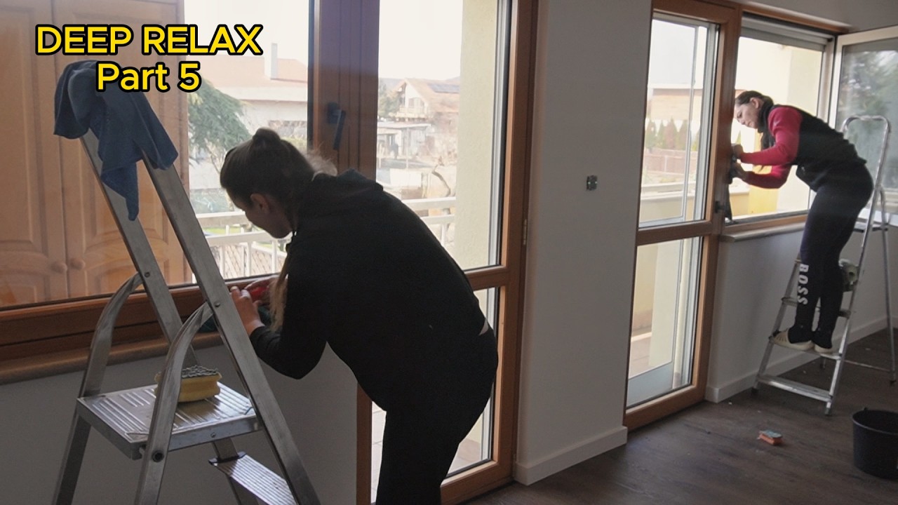 Deep Clean ASMR | Window Cleaning - Squeegee Sounds #260314 | Part 05 ...