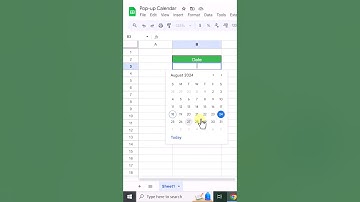 Google Sheets - How to add a Pop-Up Calendar to cells! #calendar #sheets #edtechquazi