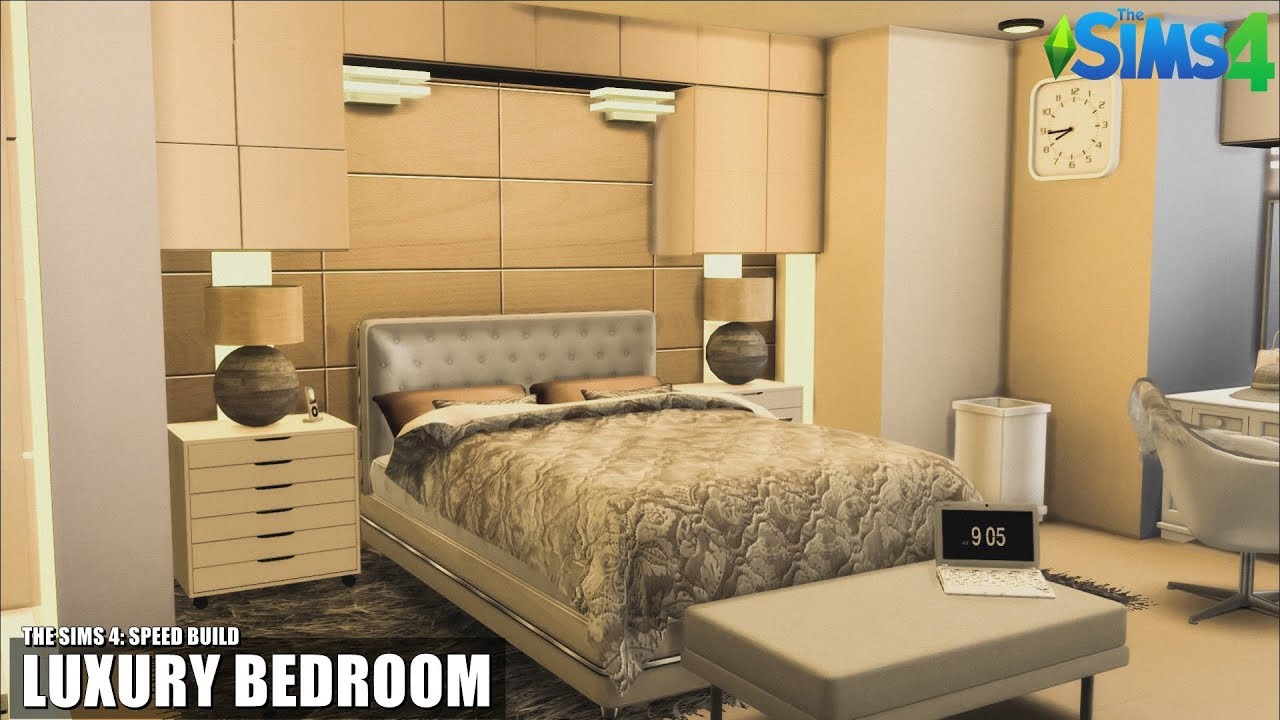 The Sims 4: LUXURY BEDROOM || Speed Build - YouTube