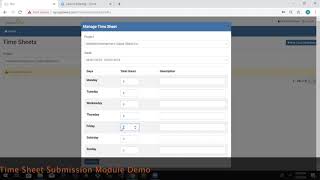 Time Sheet Submission Demo