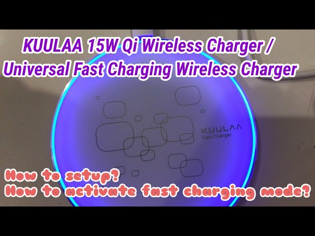  Wireless Charger,KUULAA Numerical Control Technology Fast  Mobile Phone Wireless Charger 15W Intelligent Sensing Charging  Pad,Lightweight and Portable,Black : Cell Phones & Accessories