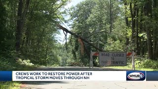 Crews work to restore power after tropical storm hits