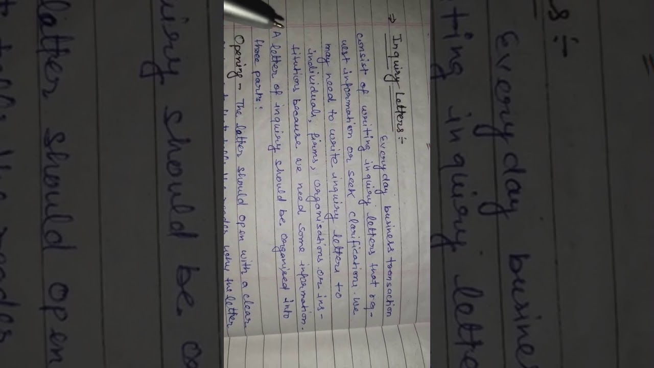 BCA 1st sem Letter writing Process YouTube