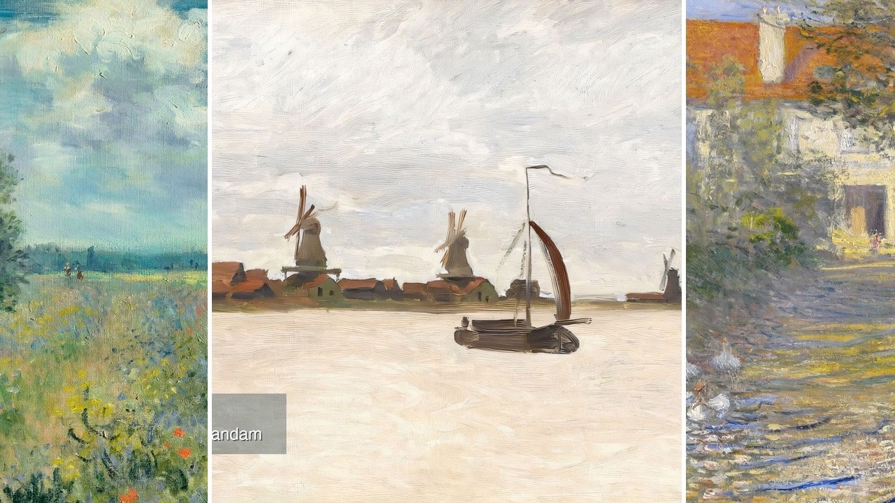 Claude Monet TV — Silent Art Gallery · August 31 Night | The Outer Harbour at Zaandam & others