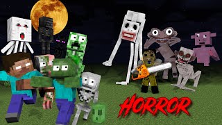 Monster School : All Horror Challenge Season 4  Minecraft Animation
