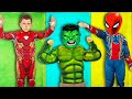 Funny Tema with superheroes cars and more Fun and playing for kids video for kids