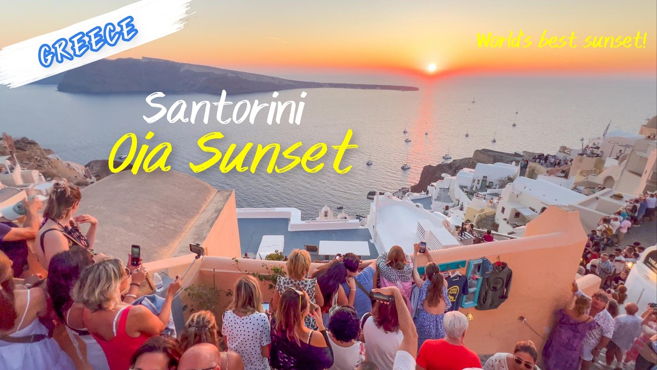 Santorini Oia World's Best Sunset Greece 4K